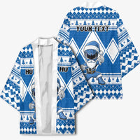 Personalized Power Blue Ranger Santa Claus Kimono Funny Christmas - Wonder Print Shop