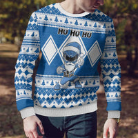 Power Blue Ranger Santa Claus Ugly Christmas Sweater Funny Christmas - Wonder Print Shop