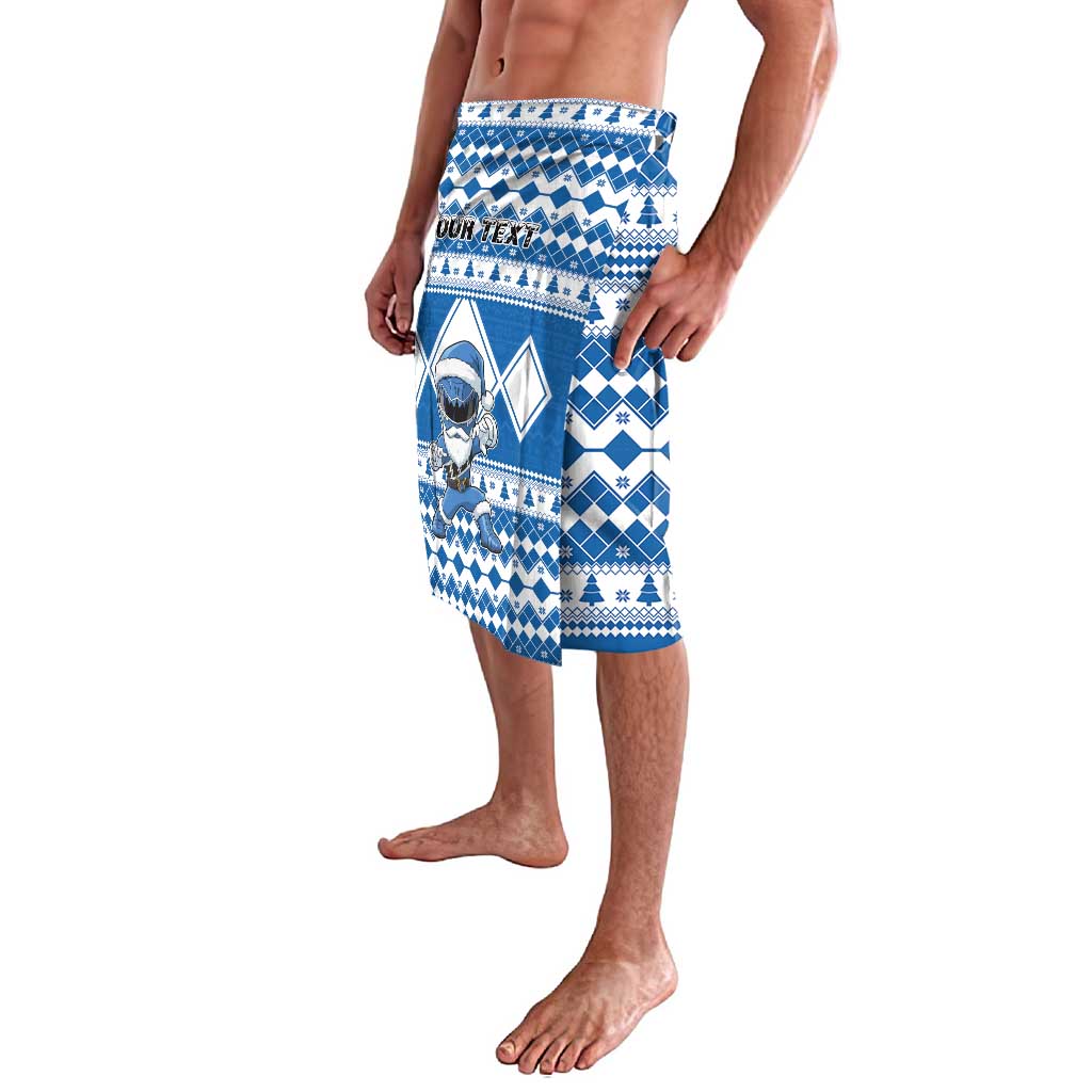 Personalized Power Blue Ranger Santa Claus Lavalava Funny Christmas - Wonder Print Shop