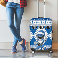 Power Blue Ranger Santa Claus Luggage Cover Funny Christmas - Wonder Print Shop