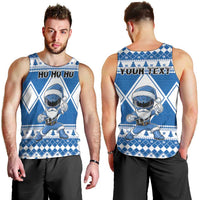 Personalized Power Blue Ranger Santa Claus Men Tank Top Funny Christmas - Wonder Print Shop