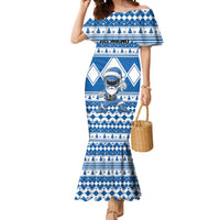 Personalized Power Blue Ranger Santa Claus Mermaid Dress Funny Christmas - Wonder Print Shop