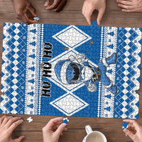 Power Blue Ranger Santa Claus Puzzle Funny Christmas - Wonder Print Shop