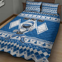 Power Blue Ranger Santa Claus Quilt Bed Set Funny Christmas - Wonder Print Shop
