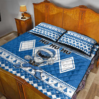 Power Blue Ranger Santa Claus Quilt Bed Set Funny Christmas - Wonder Print Shop