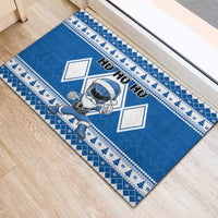 Power Blue Ranger Santa Claus Rubber Doormat Funny Christmas - Wonder Print Shop