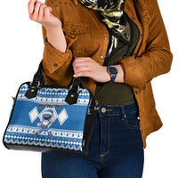 Power Blue Ranger Santa Claus Shoulder Handbag Funny Christmas - Wonder Print Shop