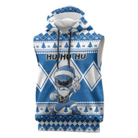 Personalized Power Blue Ranger Santa Claus Sleeveless Hoodie Funny Christmas - Wonder Print Shop