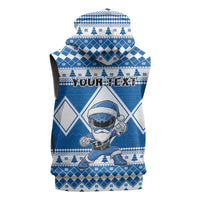 Personalized Power Blue Ranger Santa Claus Sleeveless Hoodie Funny Christmas - Wonder Print Shop