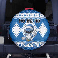 Power Blue Ranger Santa Claus Spare Tire Cover Funny Christmas - Wonder Print Shop