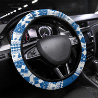 Power Blue Ranger Santa Claus Steering Wheel Cover Funny Christmas - Wonder Print Shop