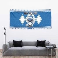 Power Blue Ranger Santa Claus Tapestry Funny Christmas - Wonder Print Shop