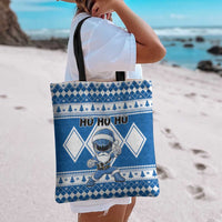 Power Blue Ranger Santa Claus Tote Bag Funny Christmas - Wonder Print Shop