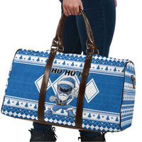 Power Blue Ranger Santa Claus Travel Bag Funny Christmas - Wonder Print Shop