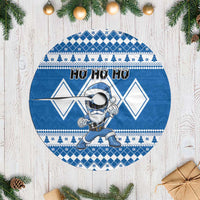 Power Blue Ranger Santa Claus Tree Skirt Funny Christmas - Wonder Print Shop