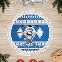 Power Blue Ranger Santa Claus Tree Skirt Funny Christmas - Wonder Print Shop