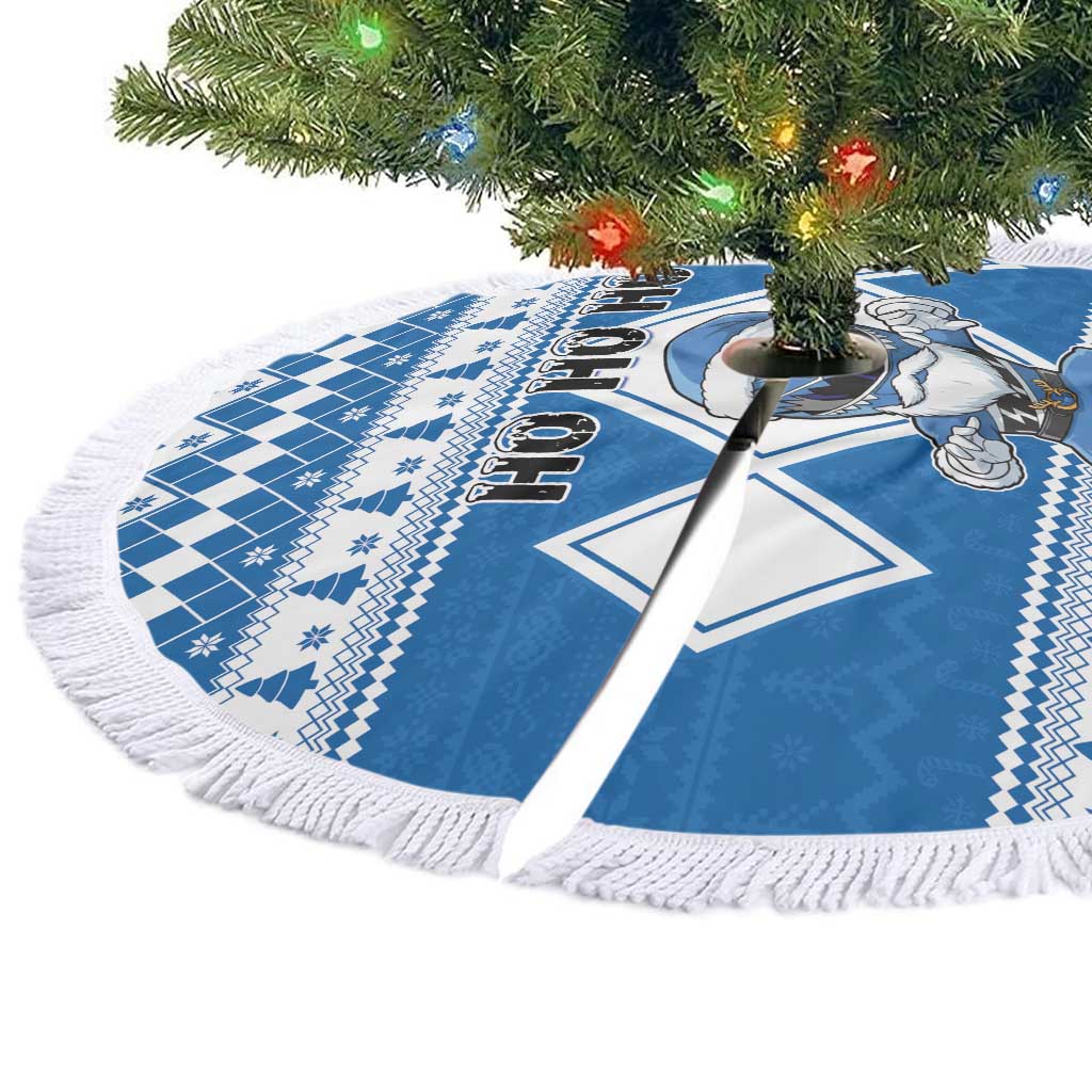 Power Blue Ranger Santa Claus Tree Skirt Funny Christmas - Wonder Print Shop