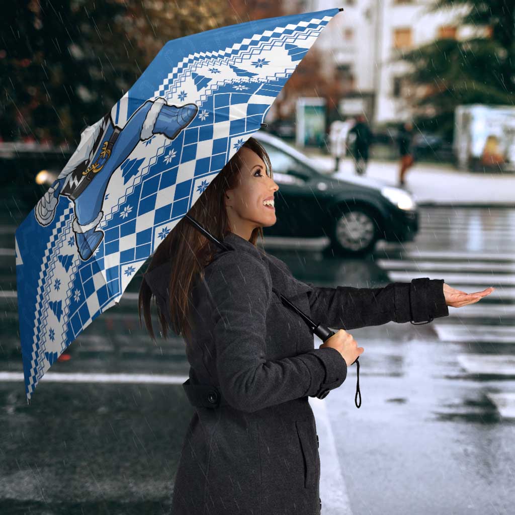 Power Blue Ranger Santa Claus Umbrella Funny Christmas - Wonder Print Shop