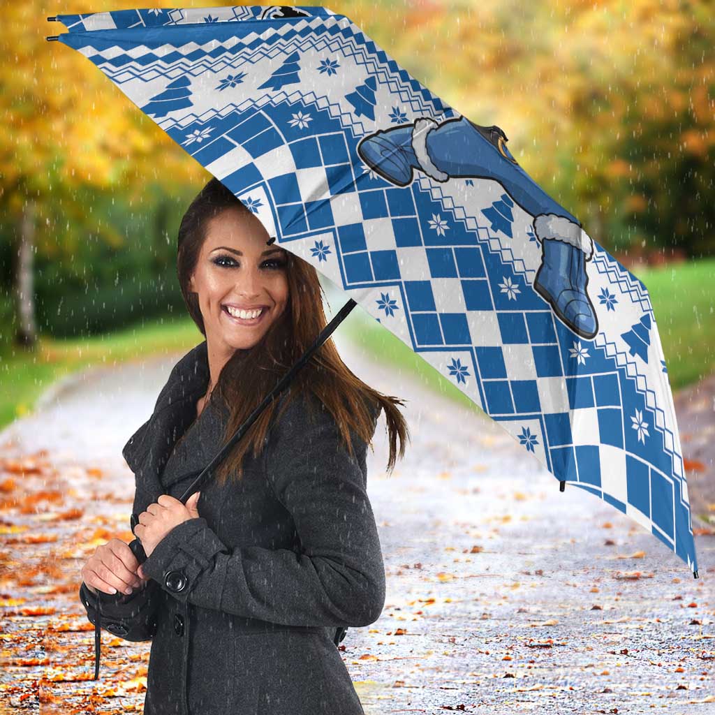 Power Blue Ranger Santa Claus Umbrella Funny Christmas - Wonder Print Shop