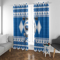 Power Blue Ranger Santa Claus Window Curtain Funny Christmas - Wonder Print Shop