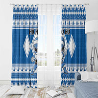 Power Blue Ranger Santa Claus Window Curtain Funny Christmas - Wonder Print Shop