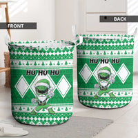 Power Green Ranger Santa Claus Laundry Basket Funny Christmas - Wonder Print Shop