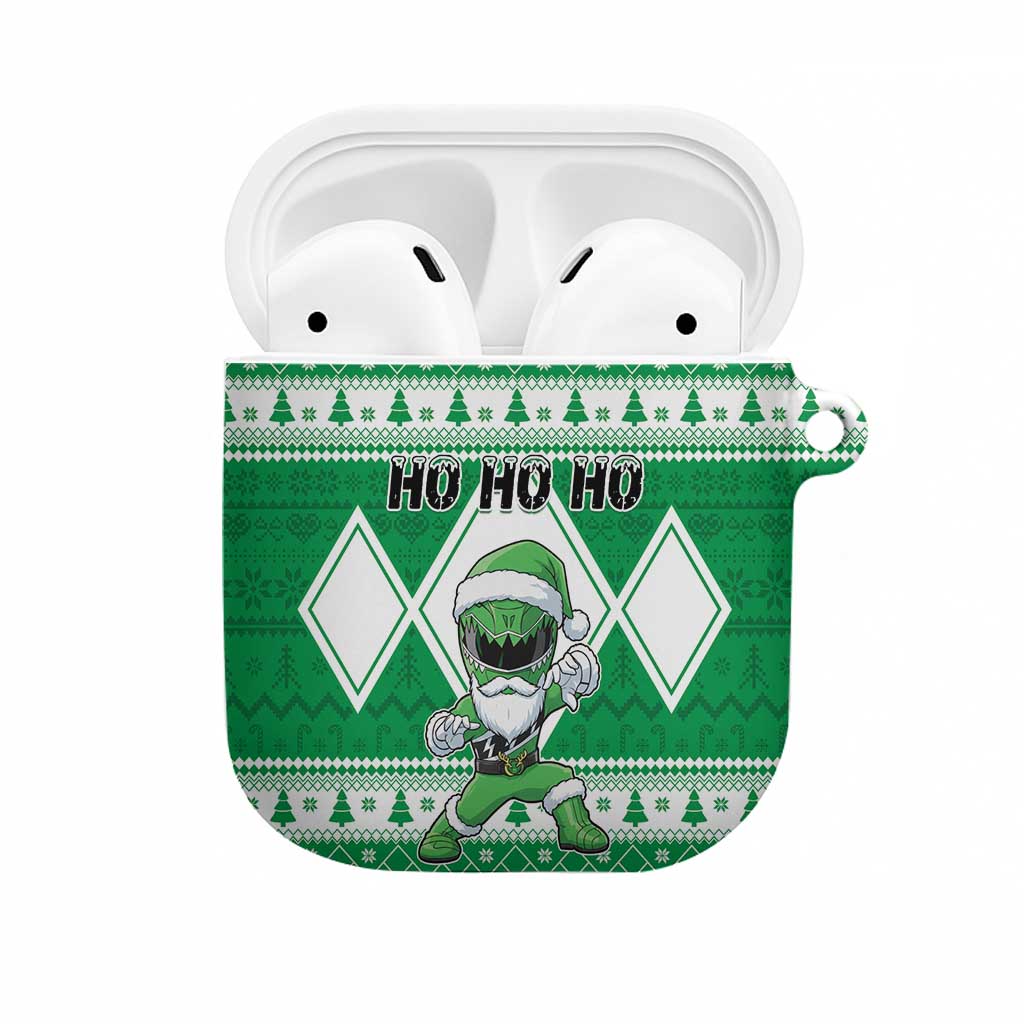 Power Green Ranger Santa Claus AirPods Case Funny Christmas - Wonder Print Shop