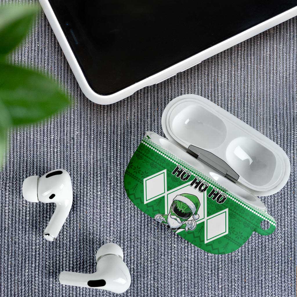 Power Green Ranger Santa Claus AirPods Case Funny Christmas - Wonder Print Shop
