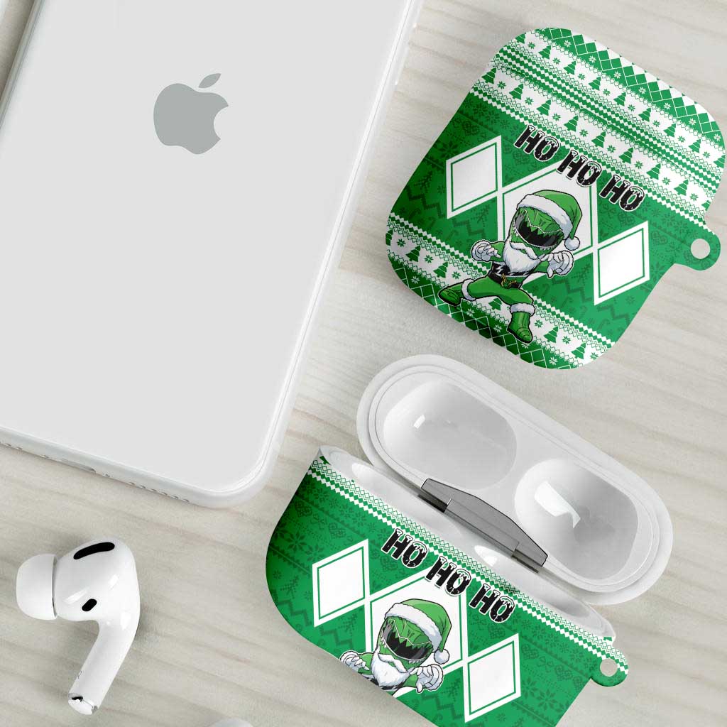 Power Green Ranger Santa Claus AirPods Case Funny Christmas - Wonder Print Shop