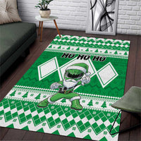 Power Green Ranger Santa Claus Area Rug Funny Christmas - Wonder Print Shop