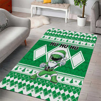 Power Green Ranger Santa Claus Area Rug Funny Christmas - Wonder Print Shop