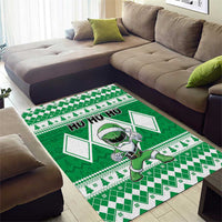 Power Green Ranger Santa Claus Area Rug Funny Christmas - Wonder Print Shop