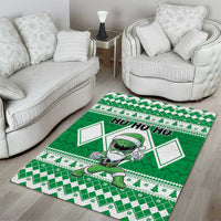 Power Green Ranger Santa Claus Area Rug Funny Christmas - Wonder Print Shop