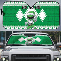Power Green Ranger Santa Claus Auto Sun Shade Funny Christmas - Wonder Print Shop