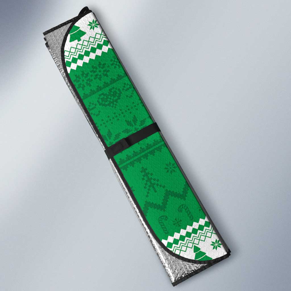 Power Green Ranger Santa Claus Auto Sun Shade Funny Christmas - Wonder Print Shop