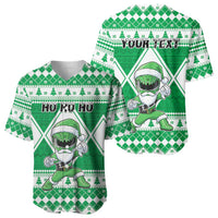 Personalized Power Green Ranger Santa Claus Baseball Jersey Funny Christmas - Wonder Print Shop