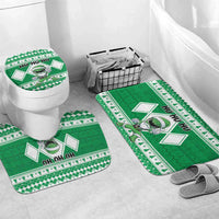Power Green Ranger Santa Claus Bathroom Set Funny Christmas - Wonder Print Shop