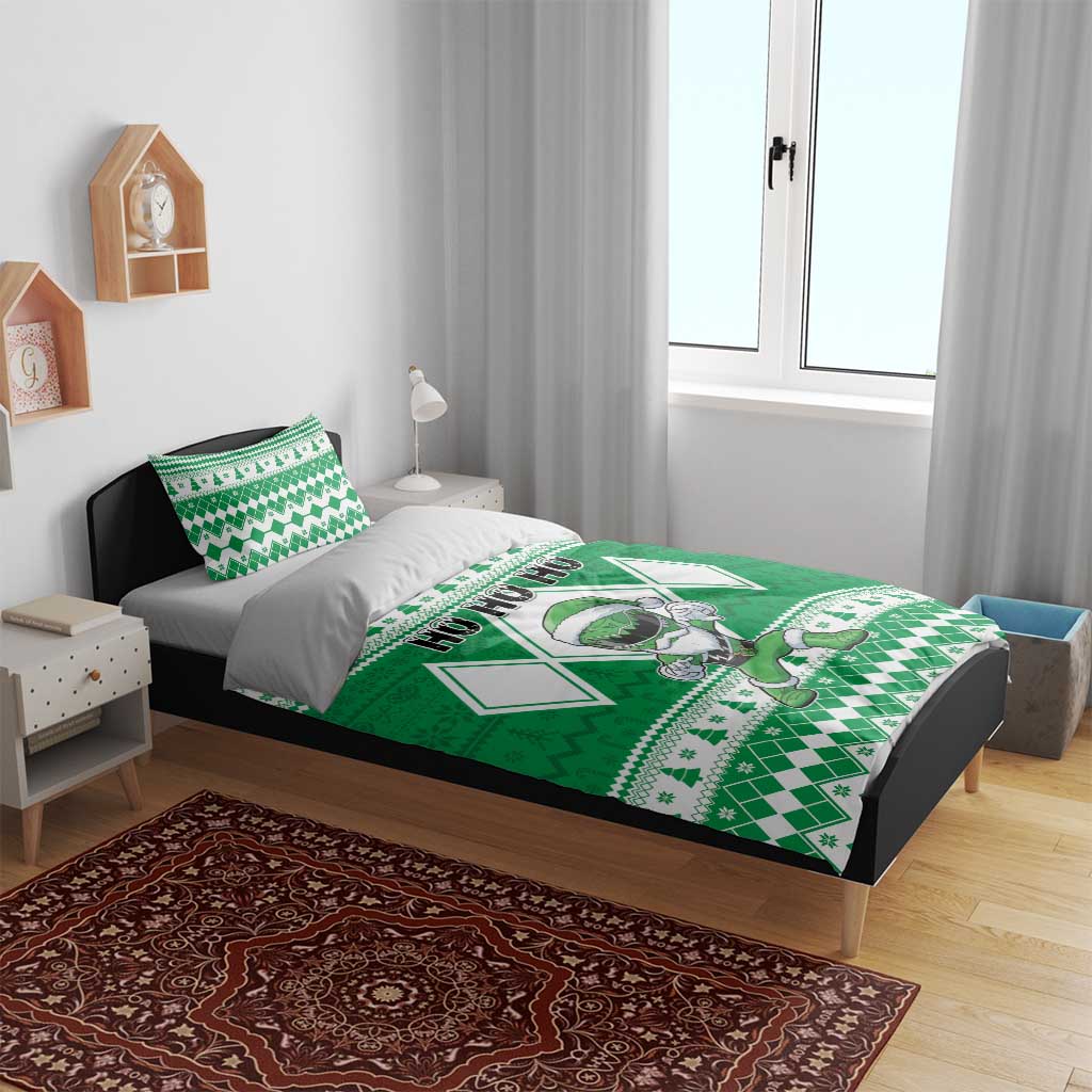 Power Green Ranger Santa Claus Bedding Set Funny Christmas - Wonder Print Shop