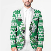 Personalized Power Green Ranger Santa Claus Blazer Funny Christmas - Wonder Print Shop