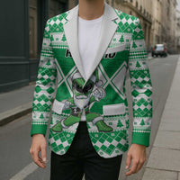 Personalized Power Green Ranger Santa Claus Blazer Funny Christmas - Wonder Print Shop
