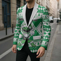 Personalized Power Green Ranger Santa Claus Blazer Funny Christmas - Wonder Print Shop