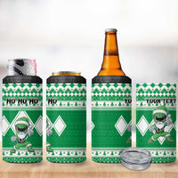 Personalized Power Green Ranger Santa Claus 4 in 1 Can Cooler Tumbler Funny Christmas - Wonder Print Shop