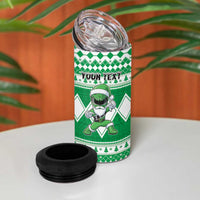 Personalized Power Green Ranger Santa Claus 4 in 1 Can Cooler Tumbler Funny Christmas - Wonder Print Shop