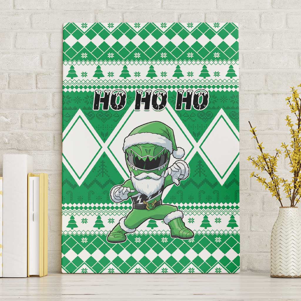 Power Green Ranger Santa Claus Canvas Wall Art Funny Christmas - Wonder Print Shop