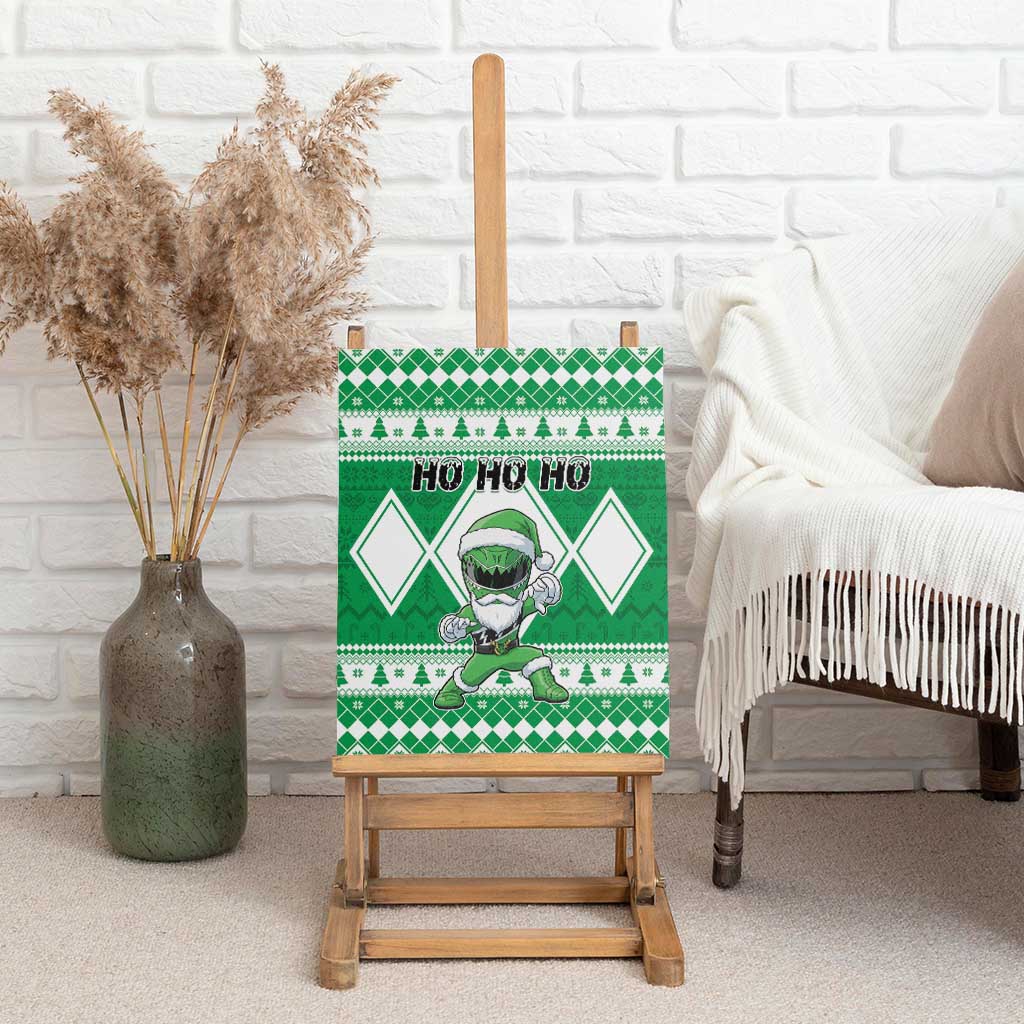 Power Green Ranger Santa Claus Canvas Wall Art Funny Christmas - Wonder Print Shop