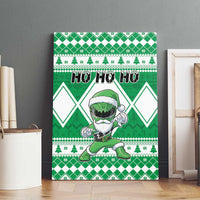 Power Green Ranger Santa Claus Canvas Wall Art Funny Christmas - Wonder Print Shop