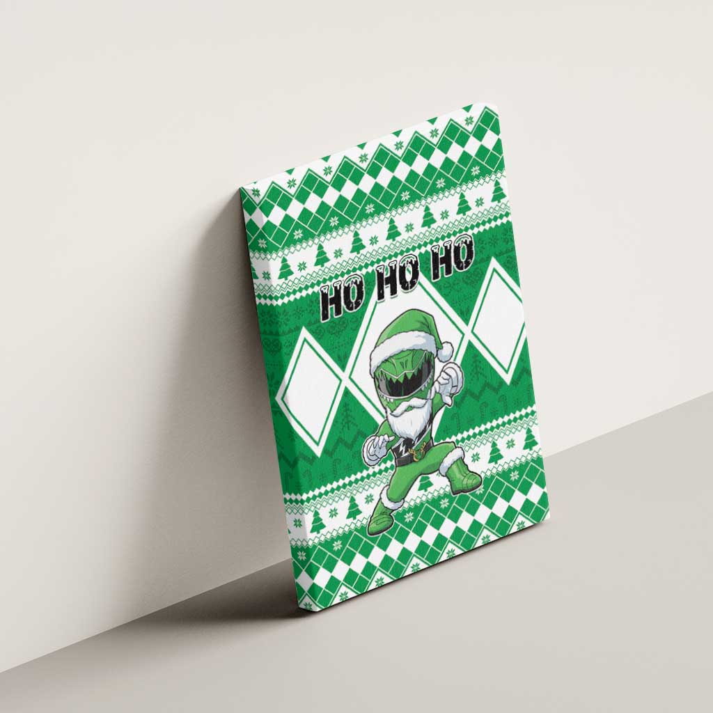 Power Green Ranger Santa Claus Canvas Wall Art Funny Christmas - Wonder Print Shop