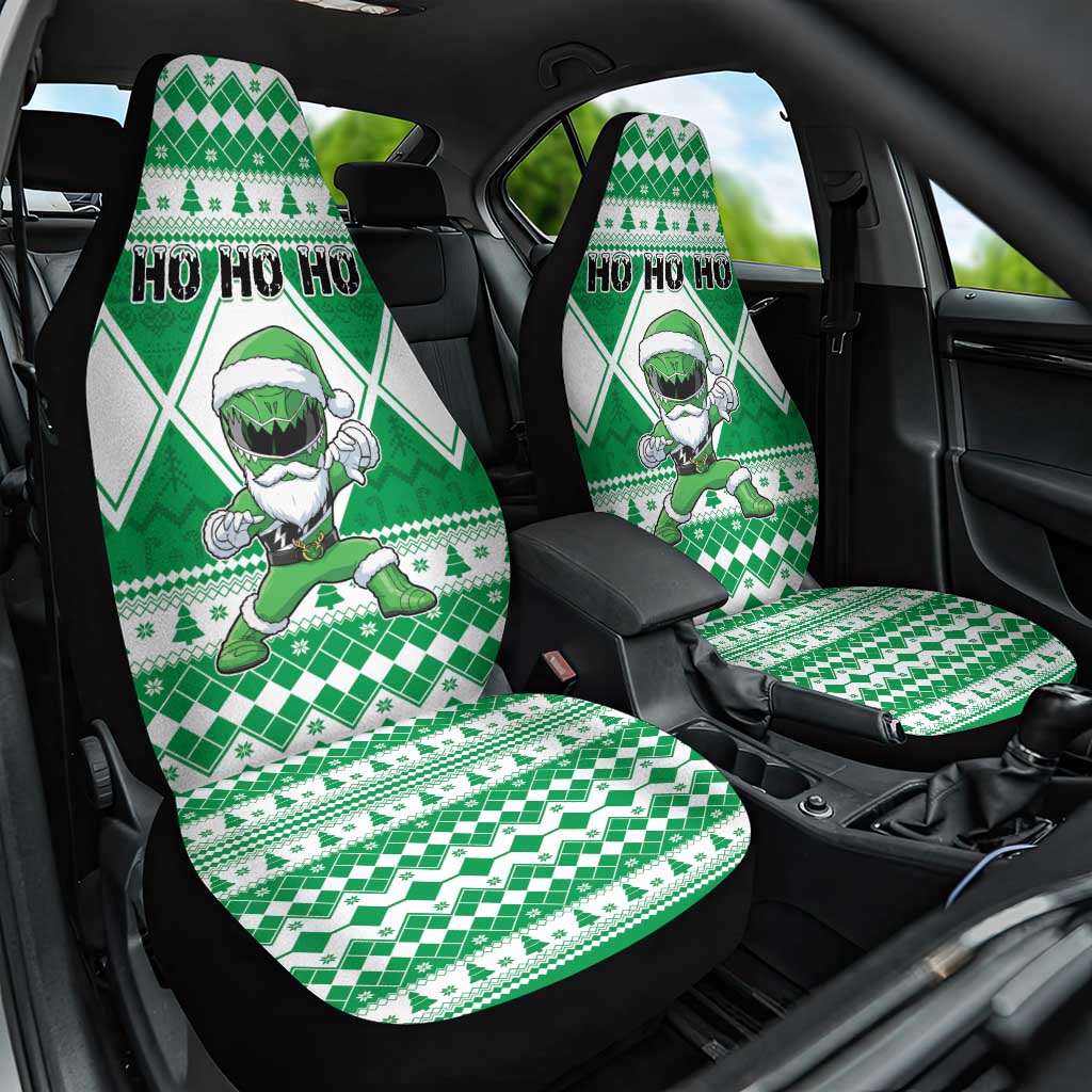 Power Green Ranger Santa Claus Car Seat Cover Funny Christmas - Wonder Print Shop