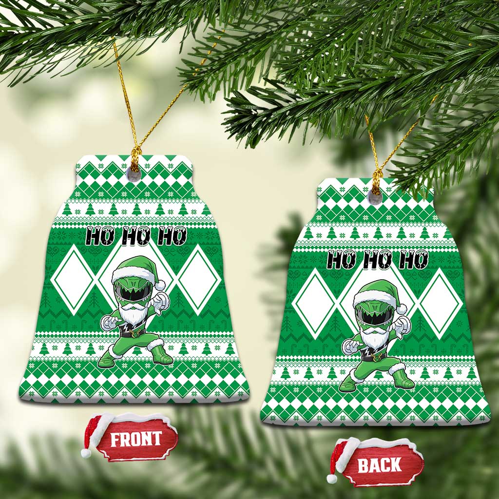 Power Green Ranger Santa Claus Ceramic Ornament Funny Christmas - Wonder Print Shop