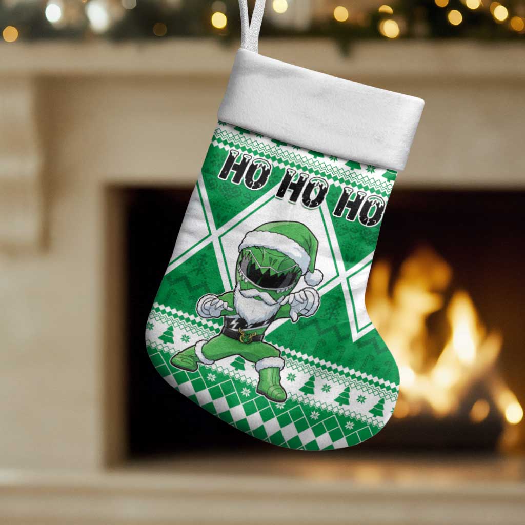 Power Green Ranger Santa Claus Christmas Stocking Funny Christmas - Wonder Print Shop